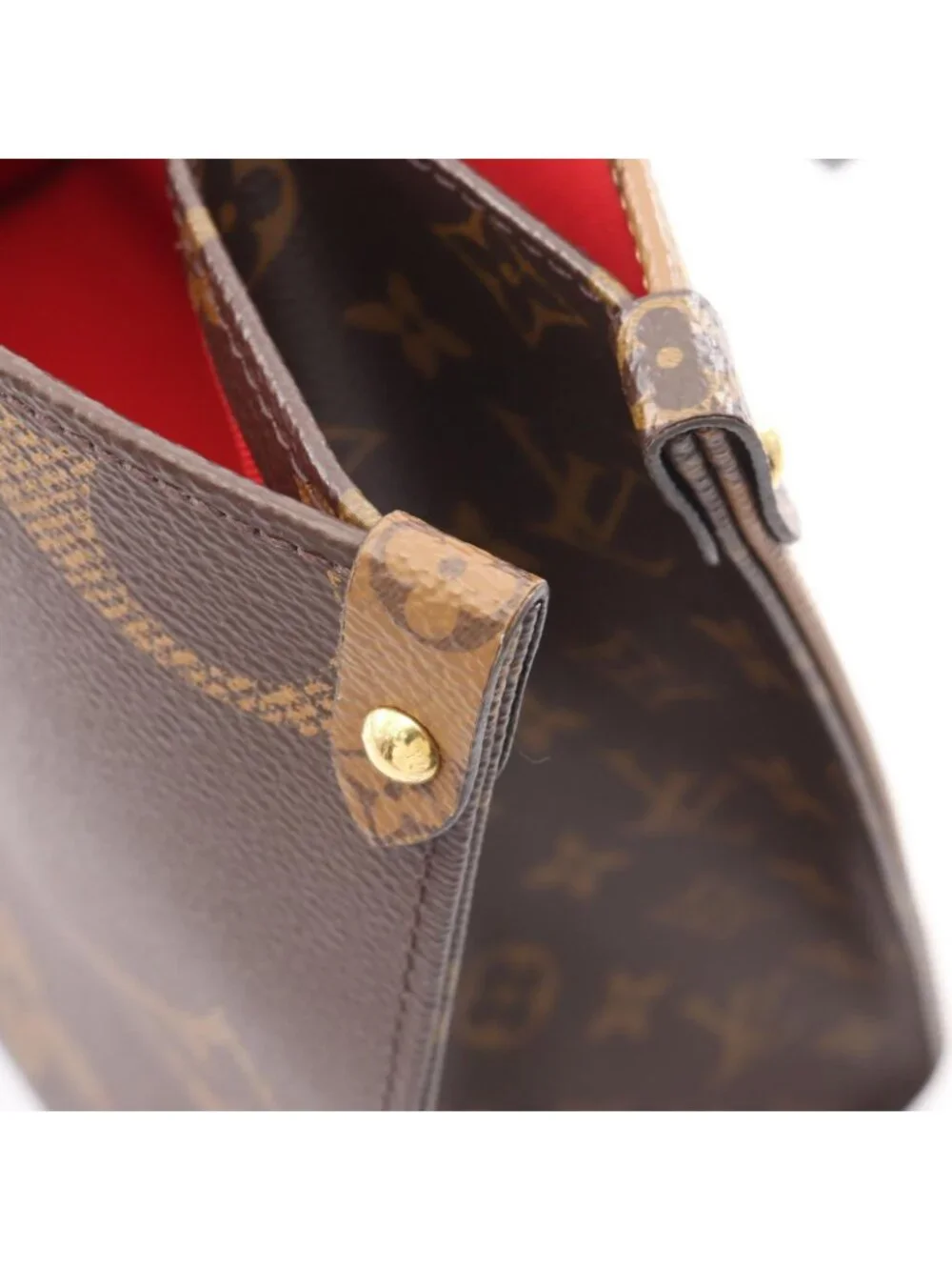 Louis Vuitton Tote Bag On The Go MM Monogram Giant Reverse 2-Way Canvas Leather